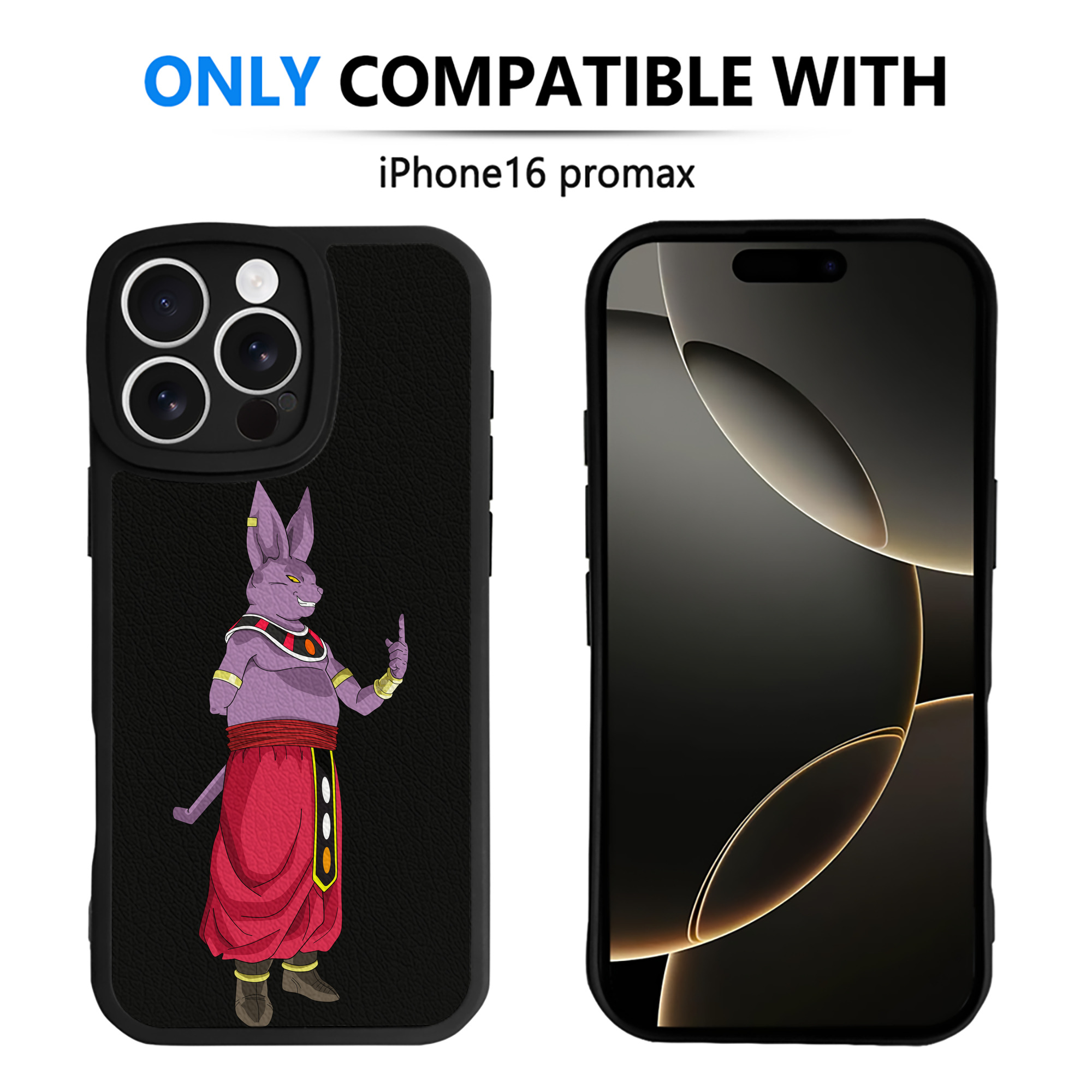 （画像用） ドラゴンボール シャンパ DRAGON BALL Champa 【iPhone 16シリーズ対応】シリコンスマホケース（レザー調） 材質：シリコン